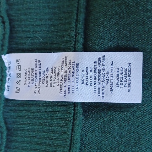 French Connection Women's Sz Small Dark Green Turtleneck Sweater - Picture 13 of 14